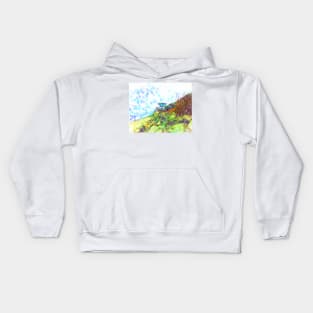 Life Guard Station On The Rocky Beach Kids Hoodie